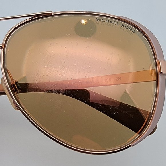 *SOLD* Michael Kors MK5004 Chelsea 1017R1 Gold Frame Gold Mirror Lens Sunglasses - Picture 11 of 12
